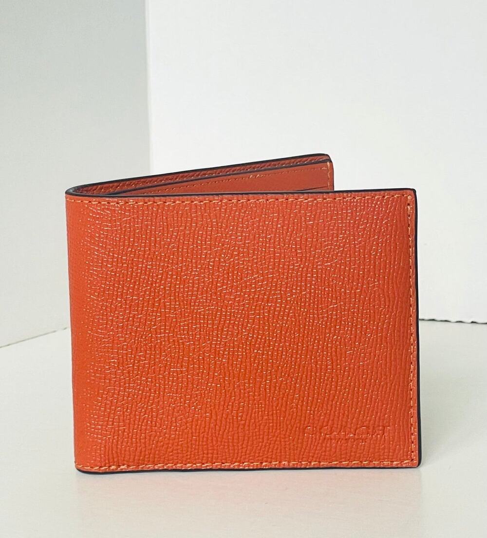 Coach Men’s ID Slim Billfold Wallet Spice Orange CEB80